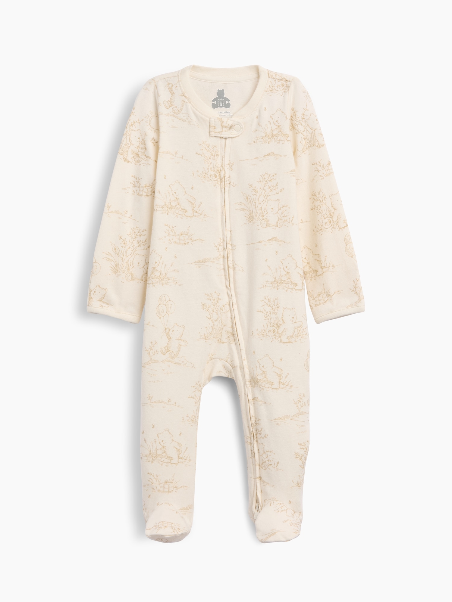 Une-pièce à pieds en coton biologique Premiers essentiels pour Béb