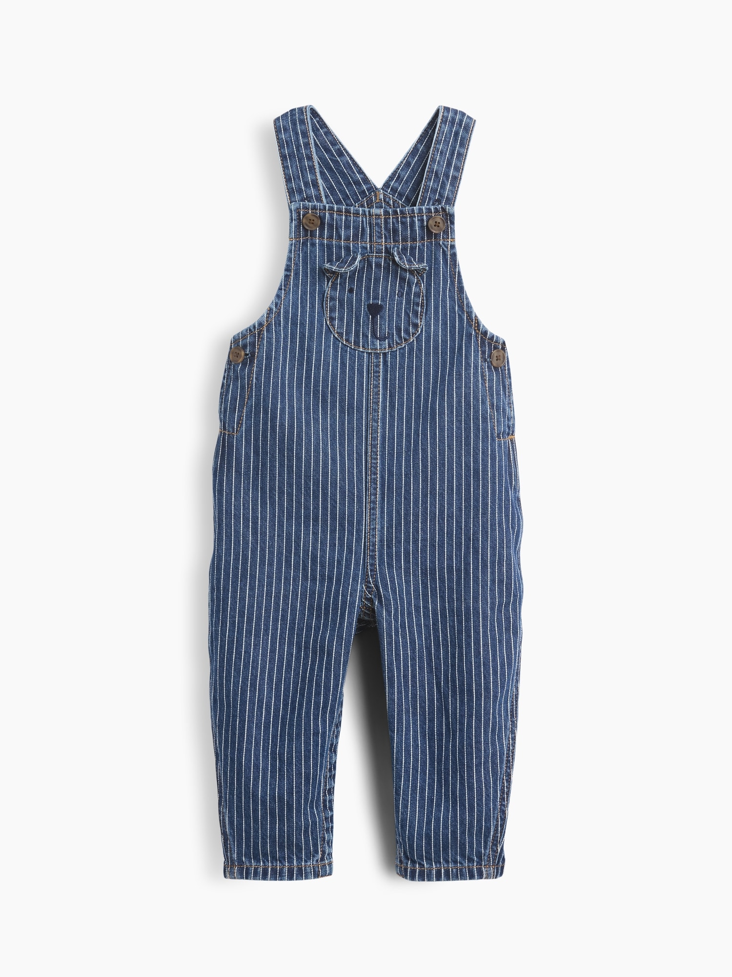Salopette en denim rayé à imprimé de l’ourson Brannan pour Bébé