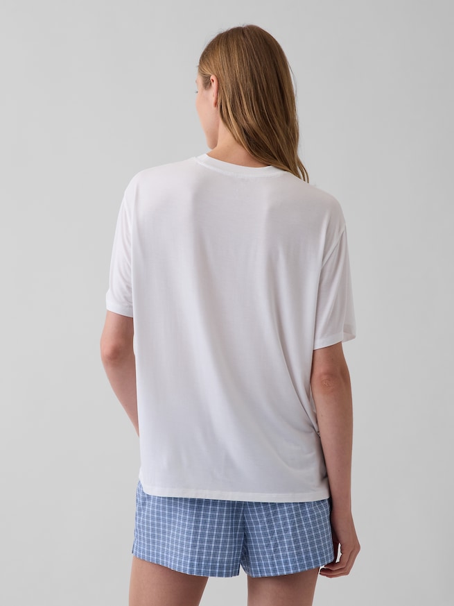 SoftMade ソフトメード モダール オーバーサイズ パジャマTシャツ-1