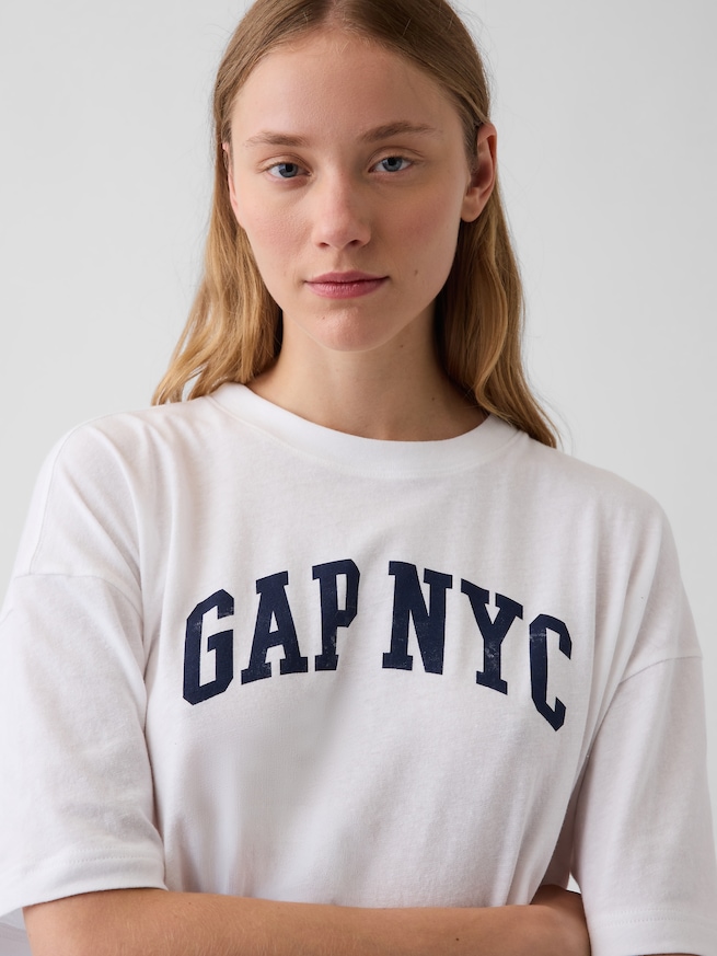 GAP NYCロゴ オーバーサイズTシャツ-3