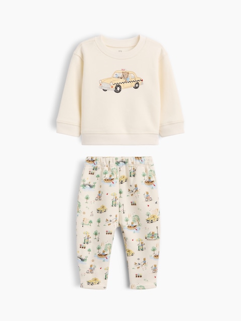 Baby VintageSoft Brannan Bear Logo Sweat Set
