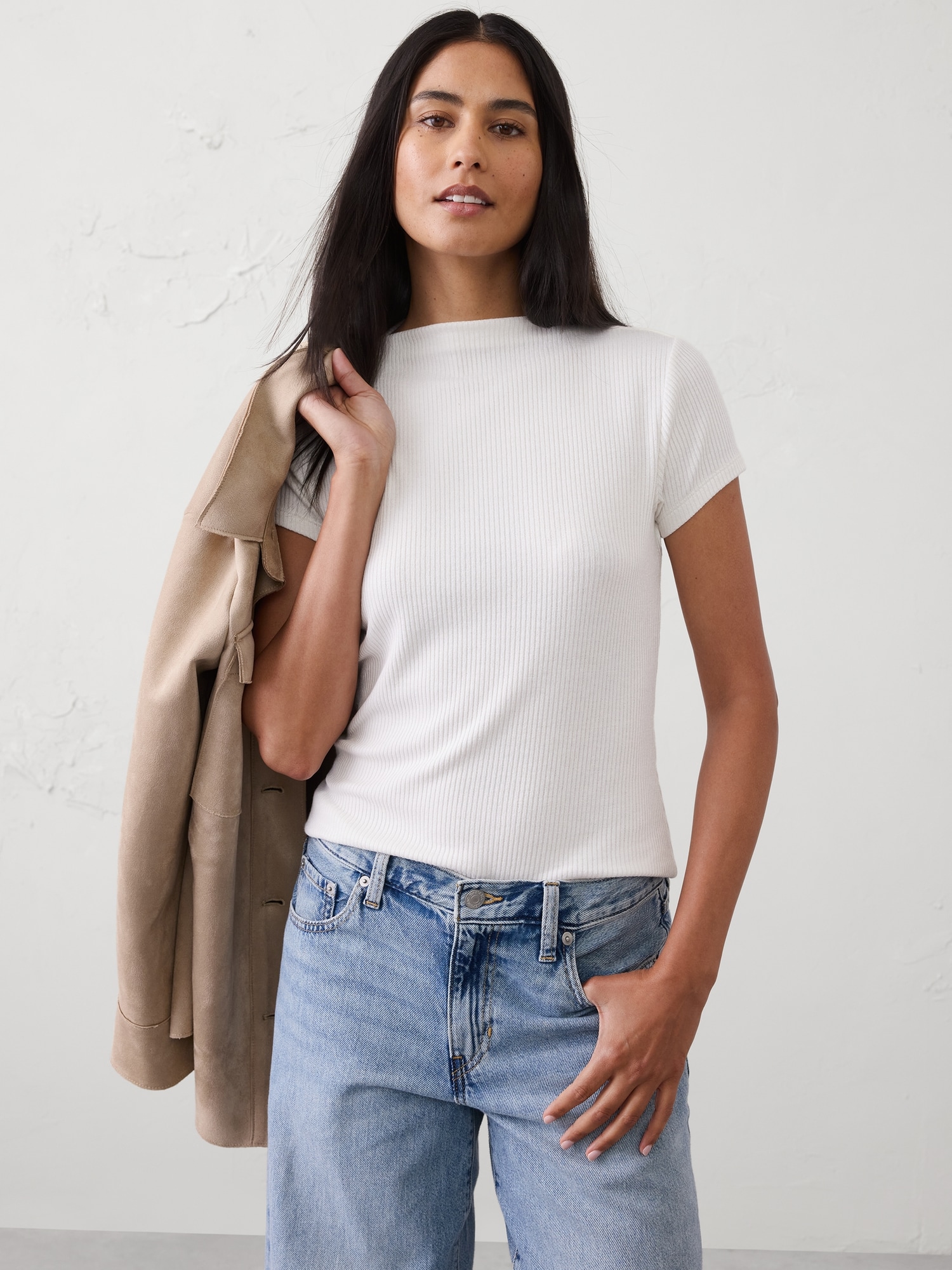 BR ファクトリー ソフト リュクス リブTシャツ-0