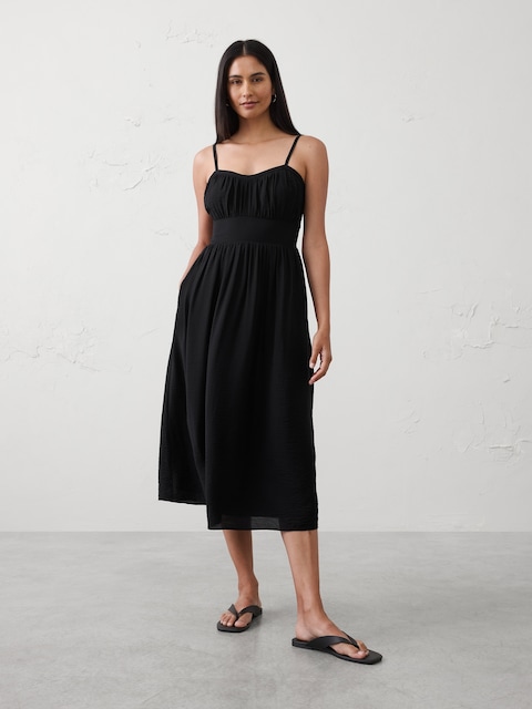 Empire-Waist Midi Dress