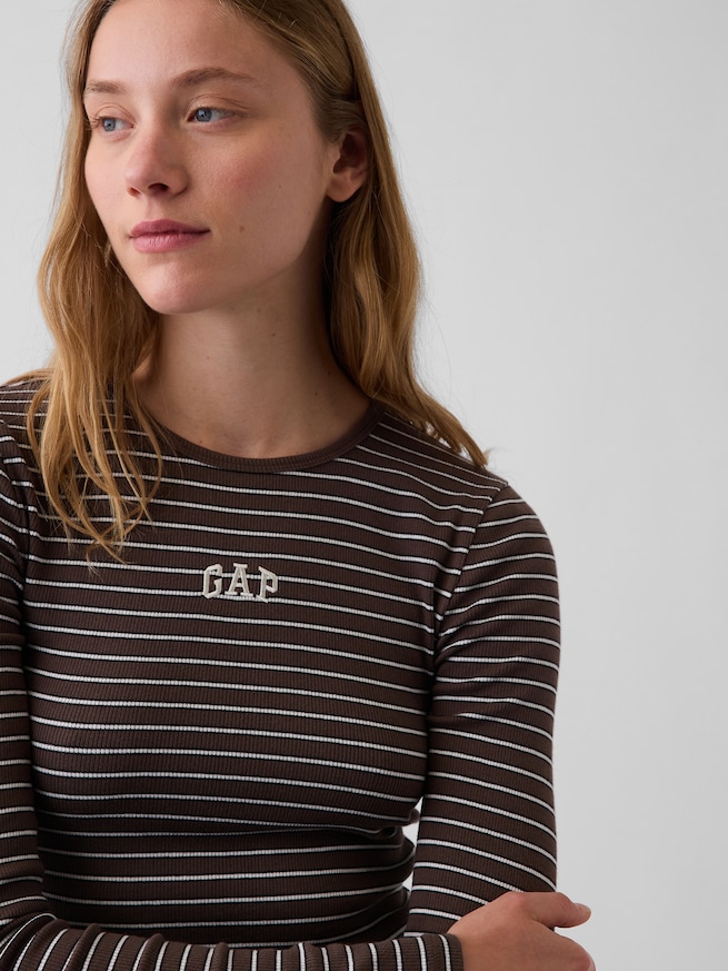 モダン リブ GAPロゴTシャツ-3