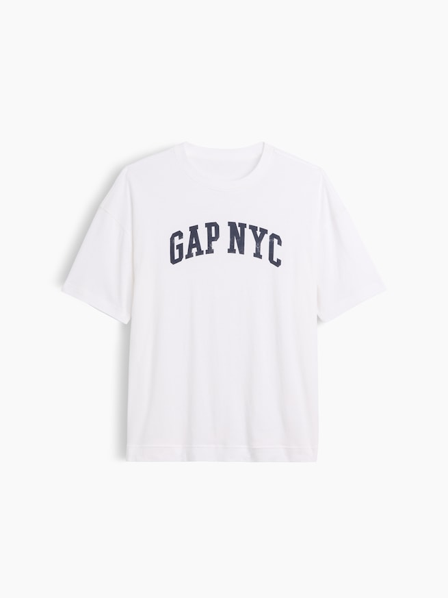 GAP NYCロゴ オーバーサイズTシャツ-4