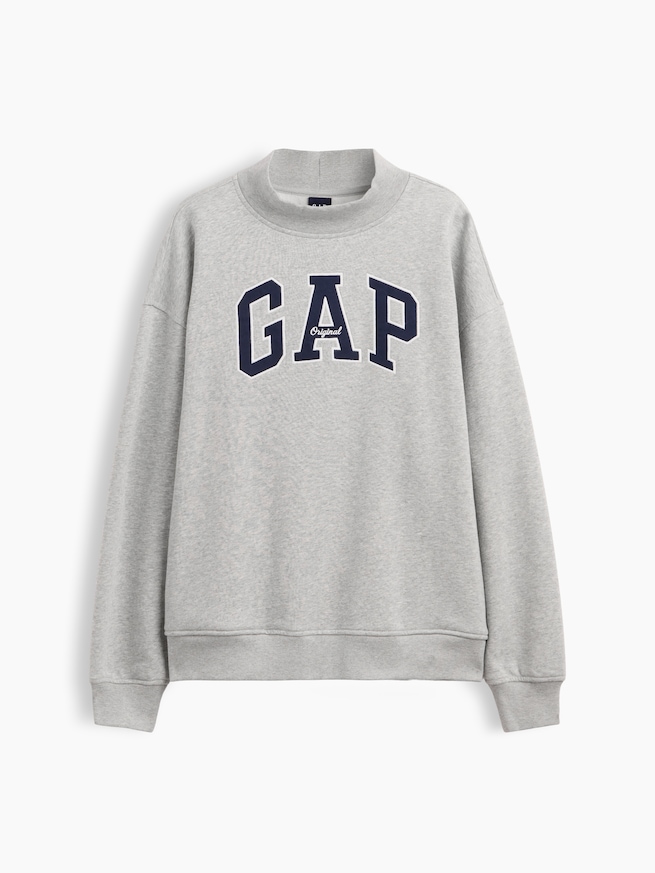 ヴィンテージソフト オーバーサイズ モックネック GAPロゴ スウェットシャツ-7