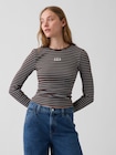 モダン リブ GAPロゴTシャツ-0