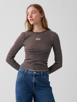 モダン リブ GAPロゴTシャツ