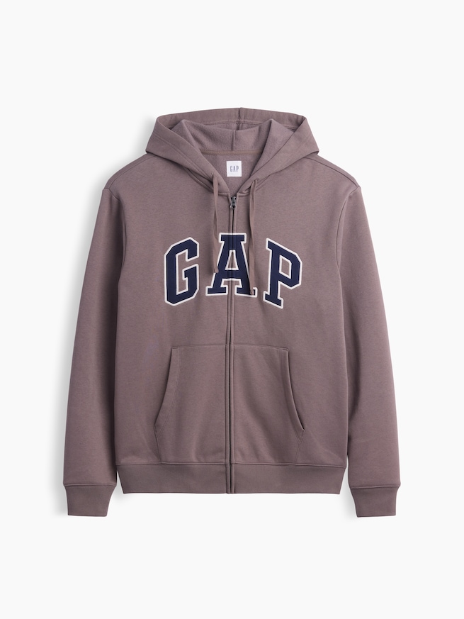 リラックスフィット GAPロゴ ジップアップパーカー-3