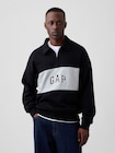 オーバーサイズ GAPロゴ 1/4ジップアップ スウェットシャツ-0