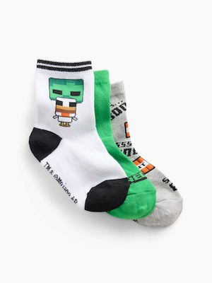 マインクラフト クルーソックス 3足セット(キッズ）