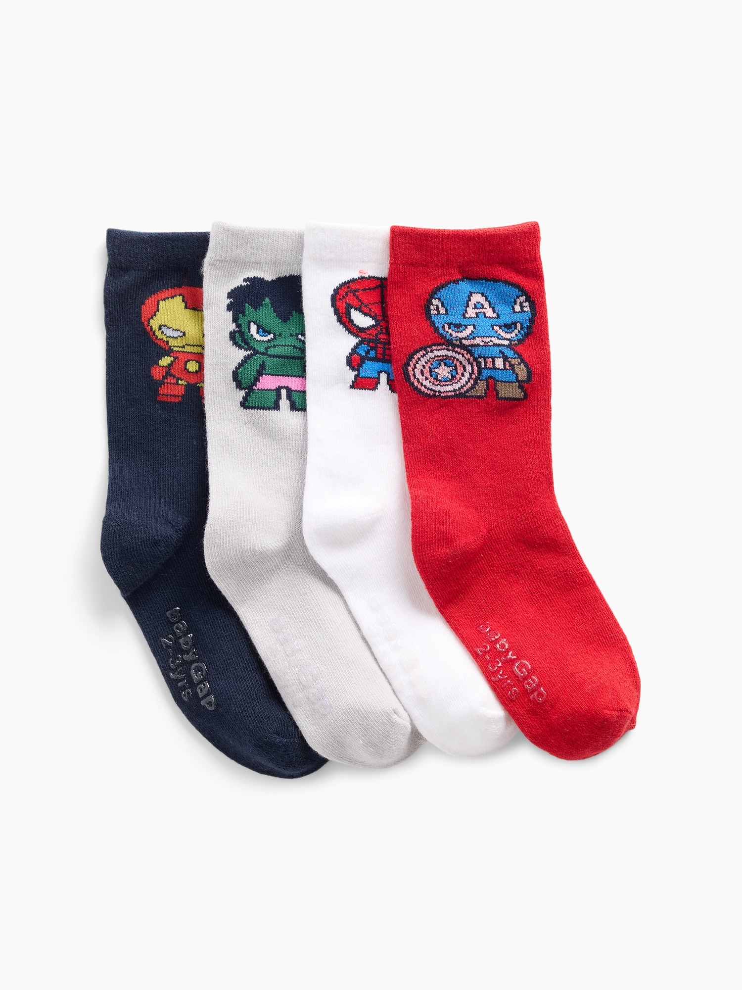 babyGap マーベル アベンジャーズ クルーソックス 4足セット-0