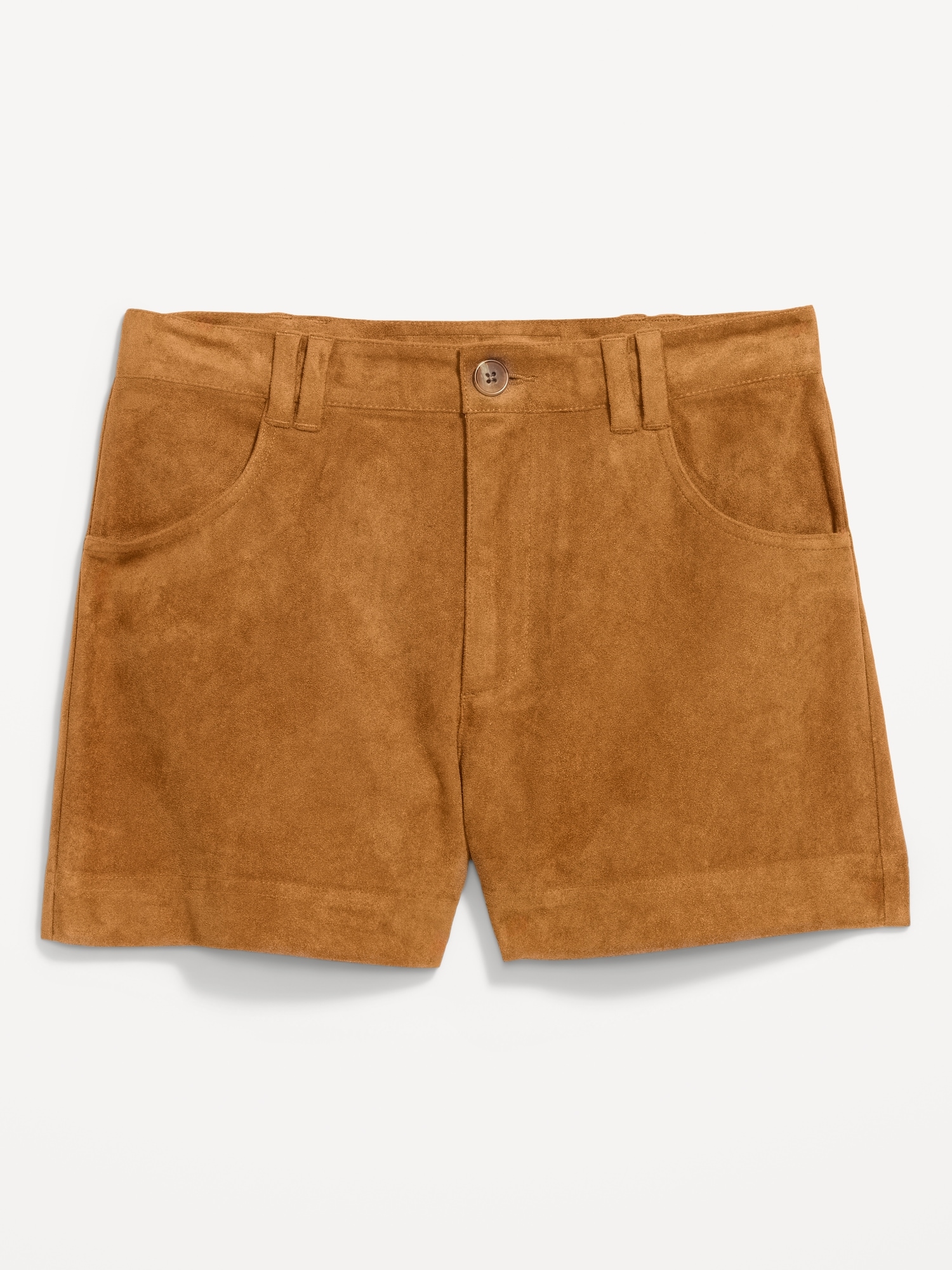 High-Waisted Faux-Suede Shorts