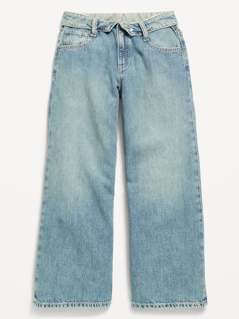JEAN COUPE TRÈS GÉNÉREUSE À JAMBE LARGE POUR FILLE