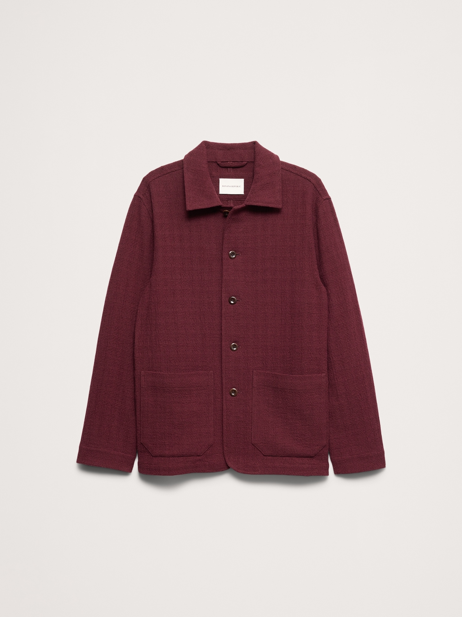 Basketweave Shirt Jacket