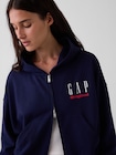 ヘビーウェイト フレンチテリー オーバーサイズ GAPロゴ ジップアップパーカー-3