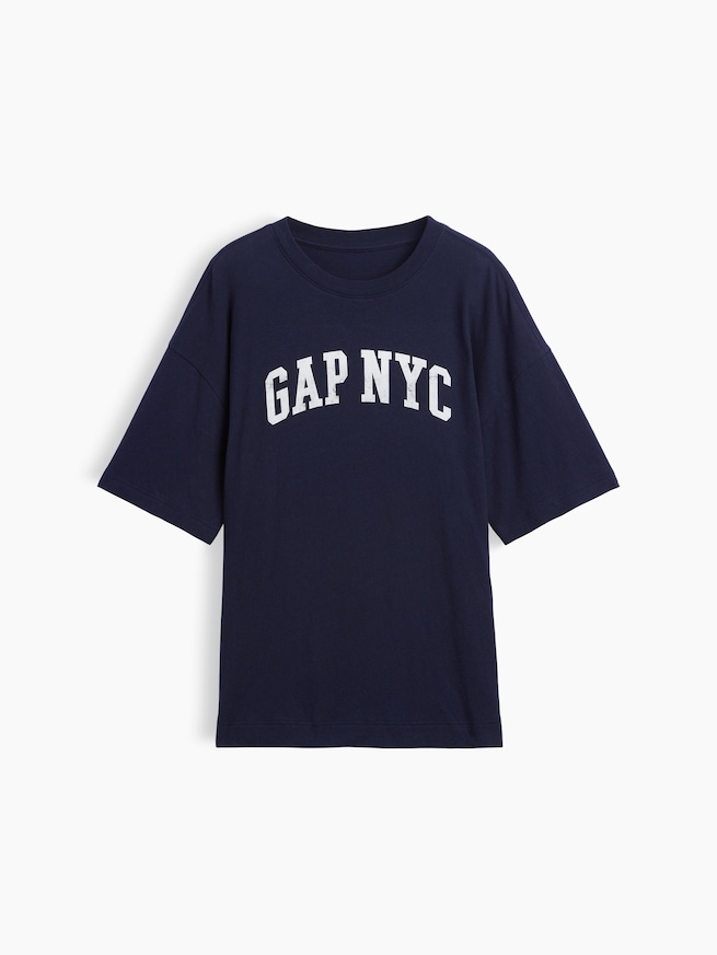 GAP NYCロゴ オーバーサイズTシャツ-4