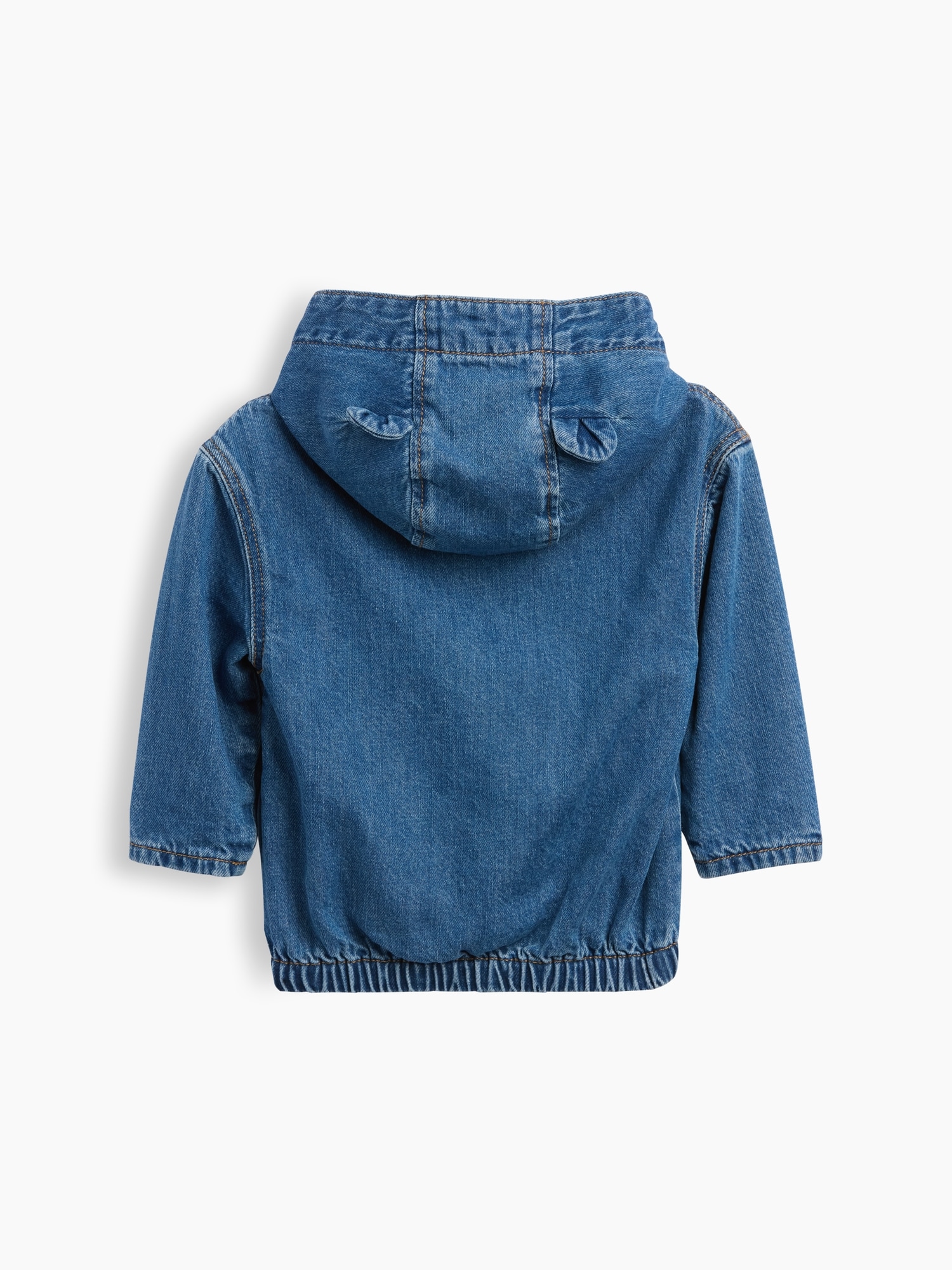 Veste à capuchon en denim avec logo ourson Brannan pour Bébé