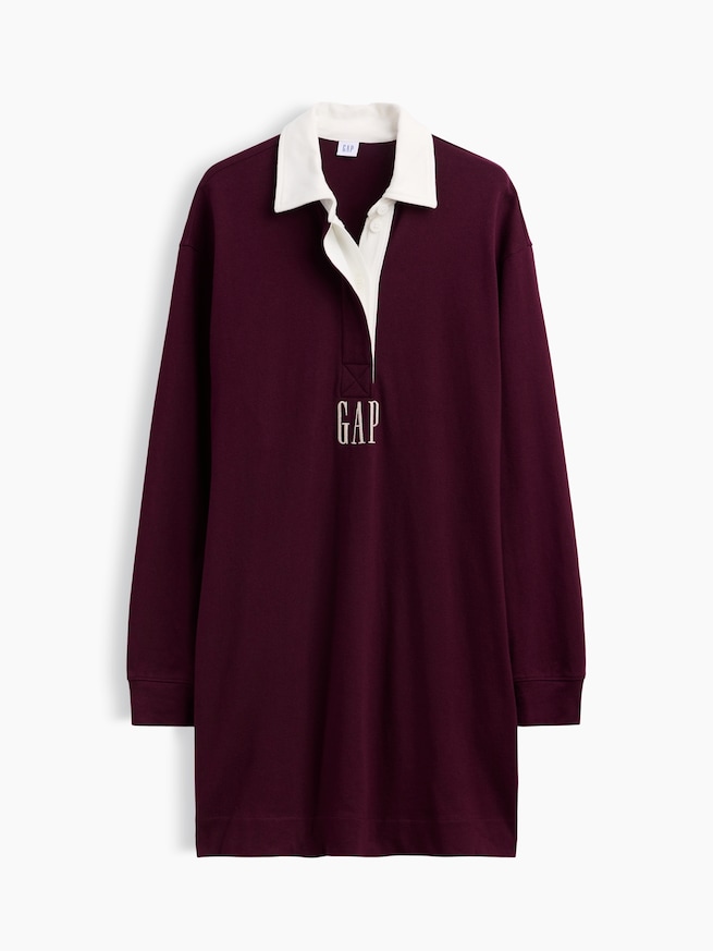 リラックスフィット GAPロゴ ラグビーミニワンピース-4