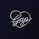 クロースニット ジャージー GAPロゴ オフショルダー クロップドTシャツ