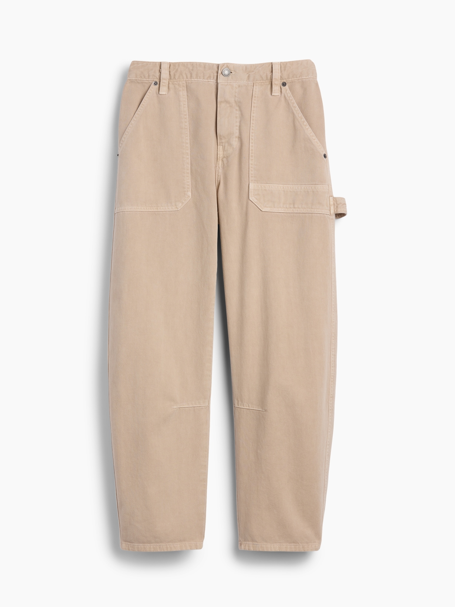 Mid Rise Barrel Utility Ankle Pants