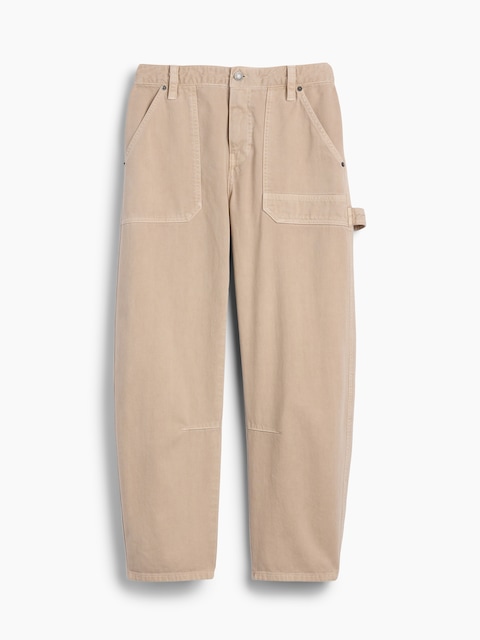 Mid Rise Barrel Utility Ankle Pants