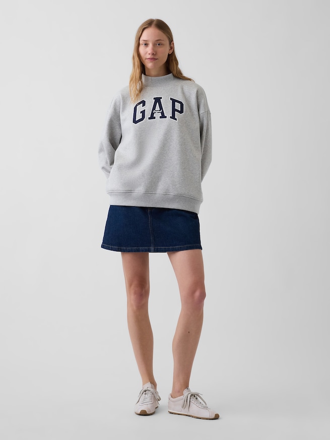 ヴィンテージソフト オーバーサイズ モックネック GAPロゴ スウェットシャツ-2