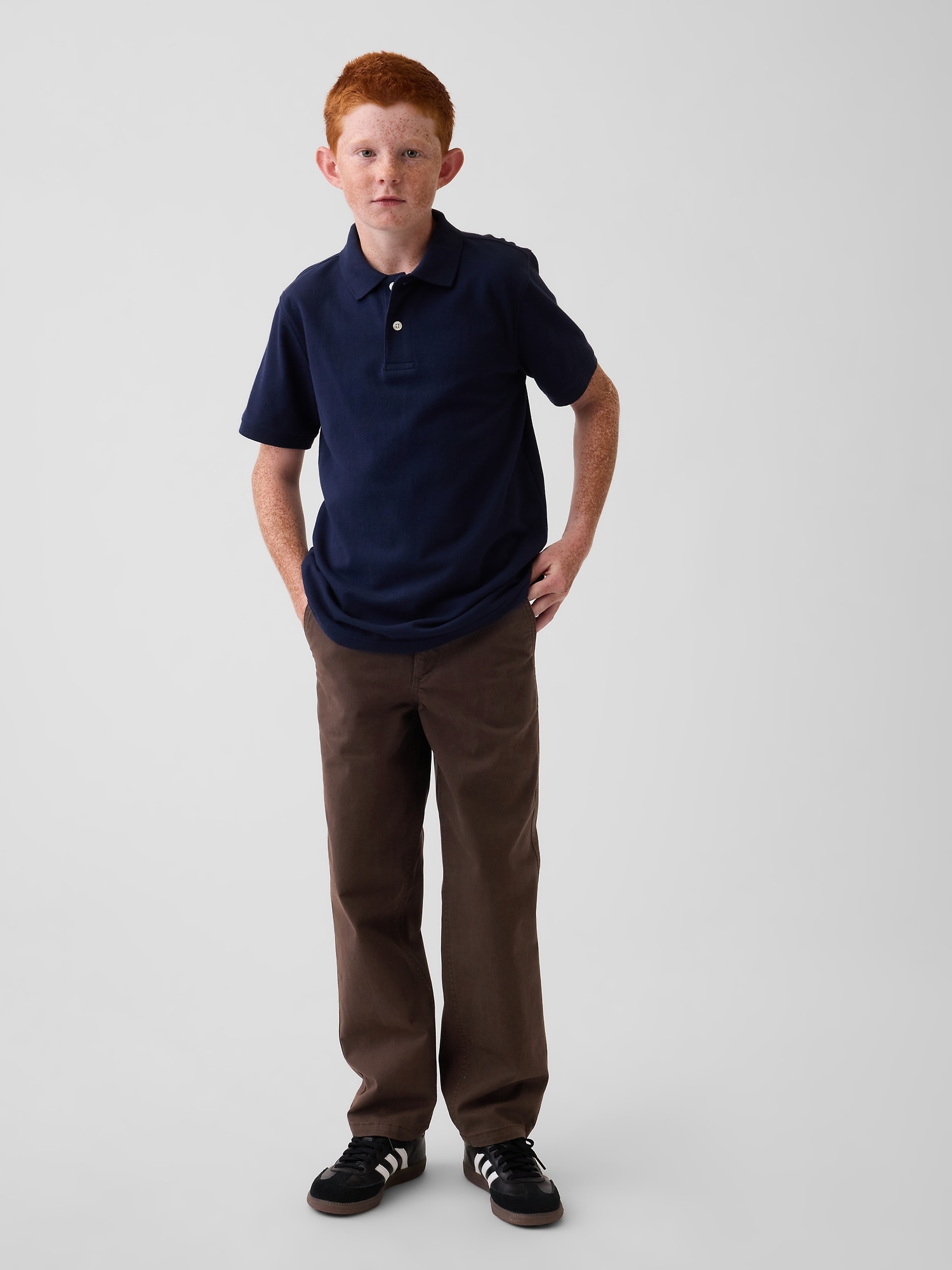 Kids Modern Uniform Loose Khakis