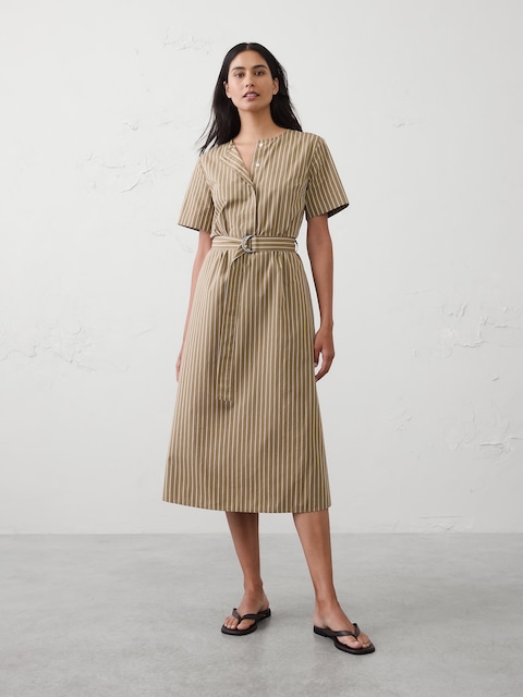 Poplin Midi Dress