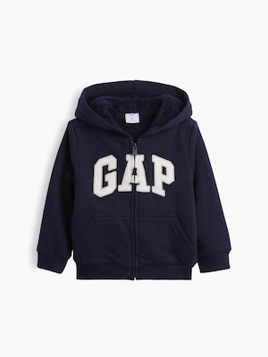 babyGap GAPロゴ ボア ジップアップパーカー