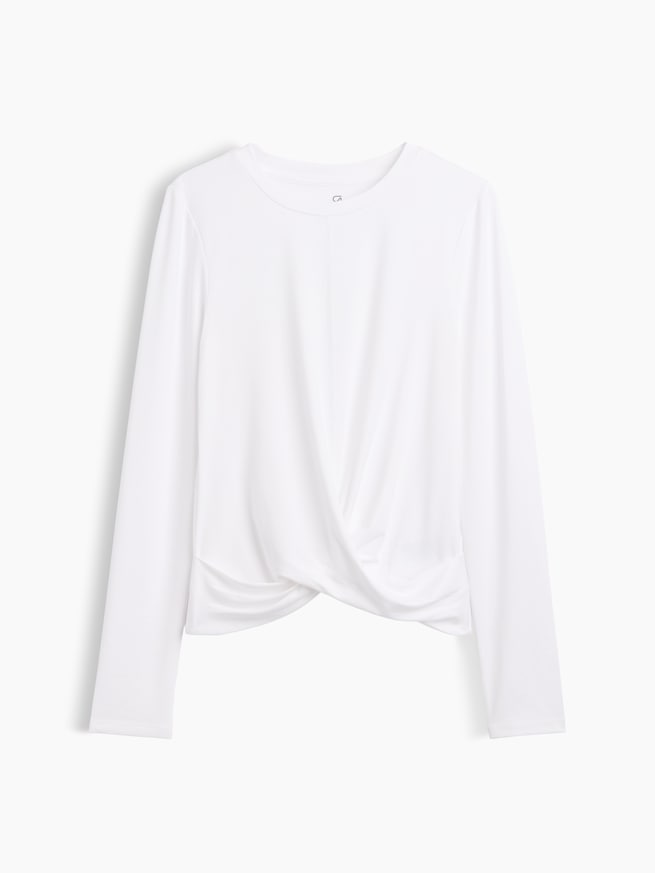 GapFit ブラッシュド ジャージー クロスオーバートップス-3