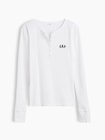 リブ GAPロゴ ヘンリーネックTシャツ-4
