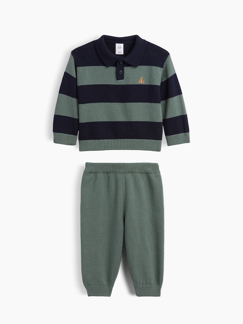 ENSEMBLE AVEC POLO À RAYURES POUR BÉBÉ
