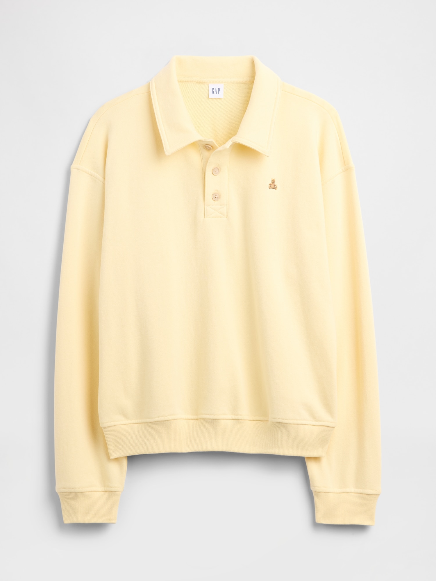 Relaxed Cropped Polo Sweatshirt