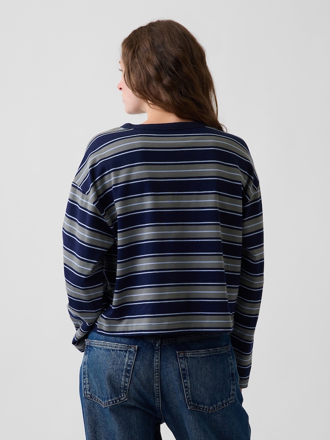 ニット オーバーサイズ クロップドTシャツ-2