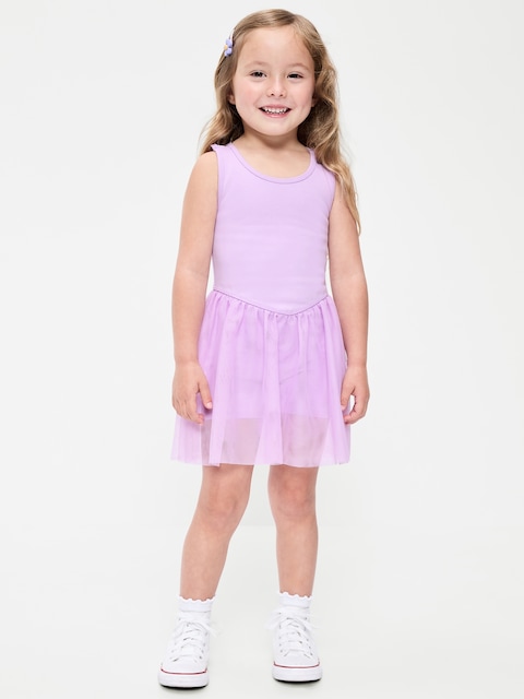 Sleeveless Heart-Back Tutu Dress for Toddler Girls