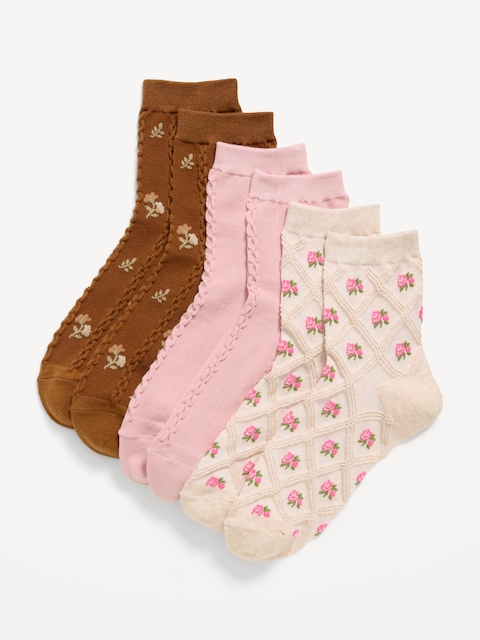 CHAUSSETTES COURTES TEXTURÉES POUR FEMME (PAQUET DE 3)
