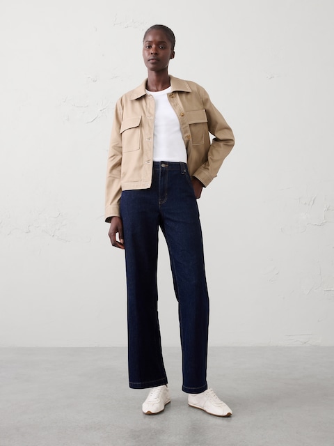 Straight High-Rise Tailored Jean