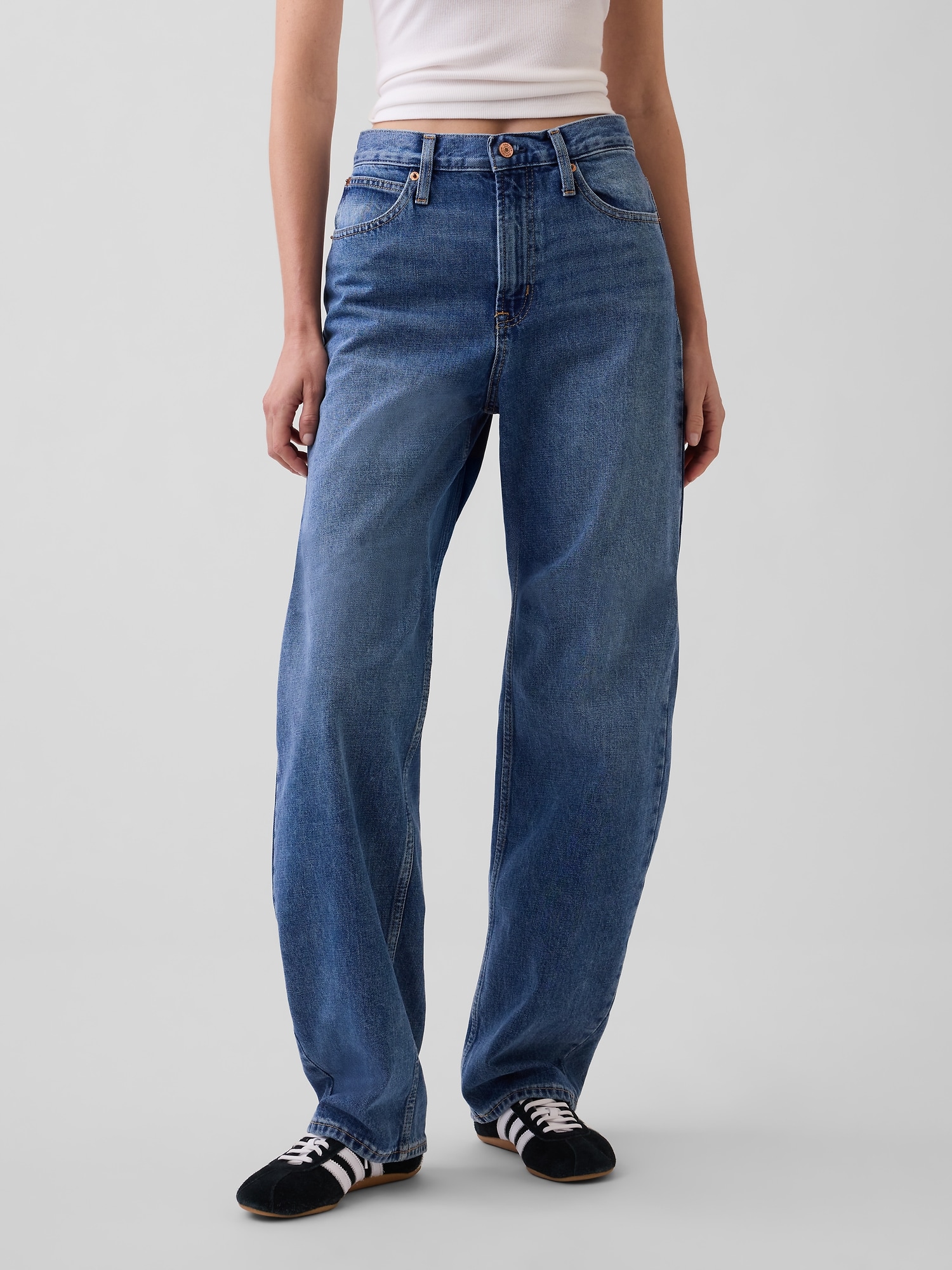 High Rise Barrel Jeans