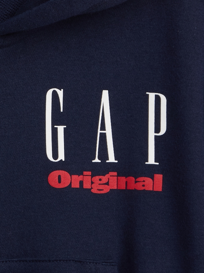 ヴィンテージソフト フレンチテリー オーバーサイズ GAPロゴジップアップパーカー (キッズ)-4
