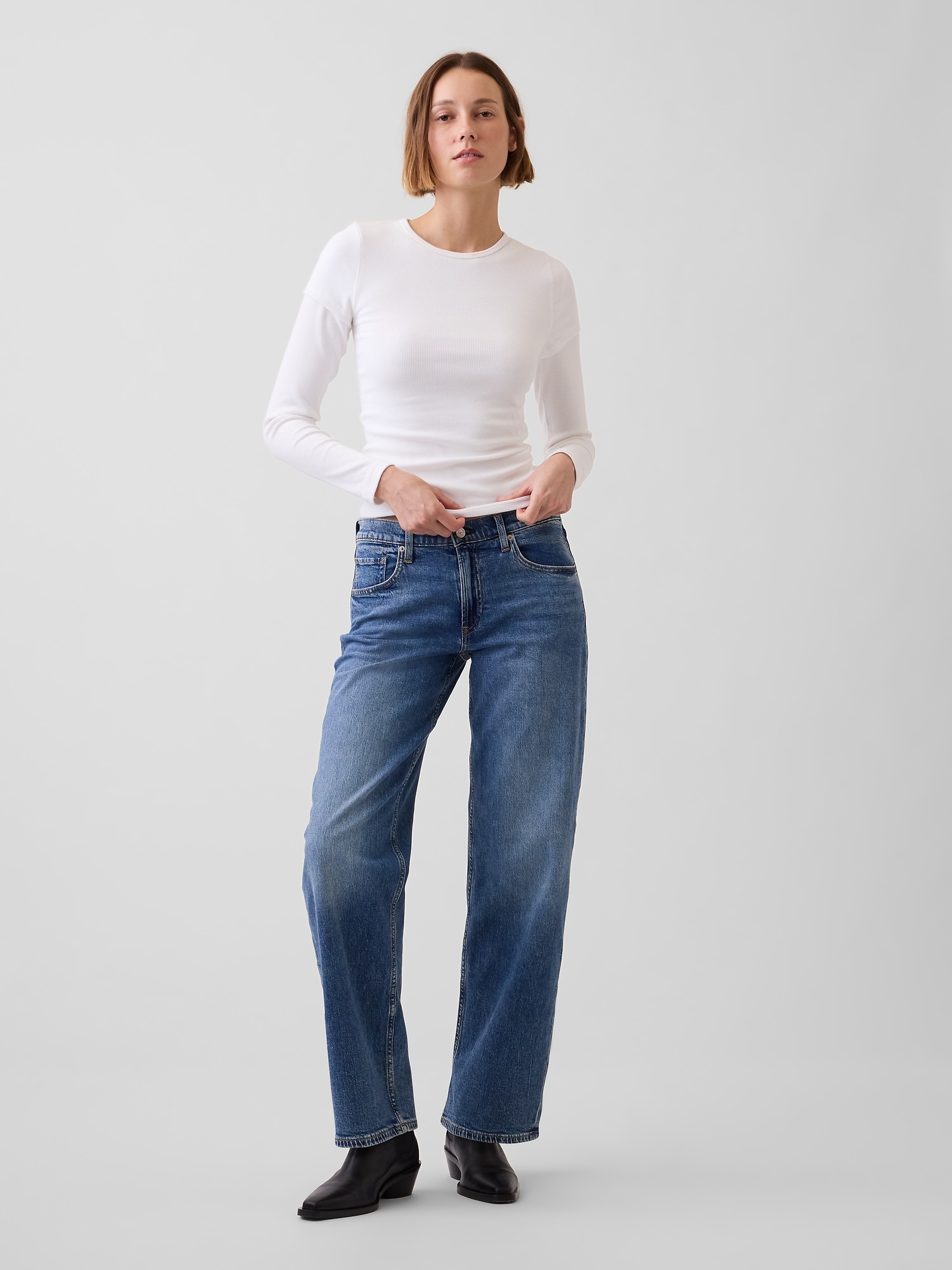 Low Rise '90s Loose Jeans