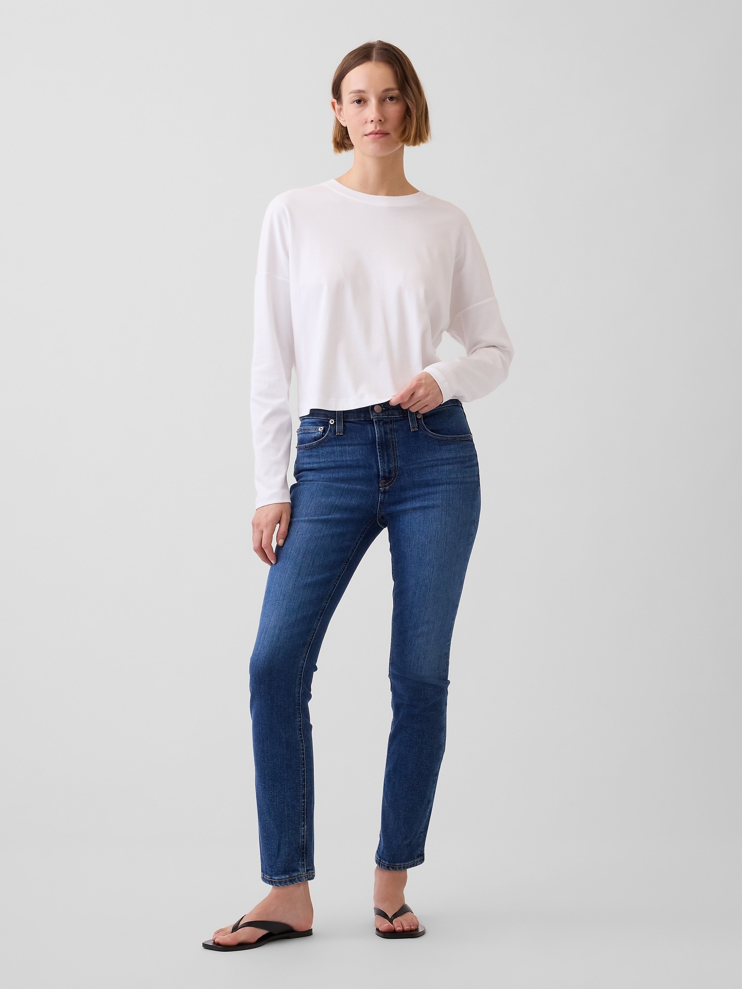 Mid Rise Vintage Slim Jeans