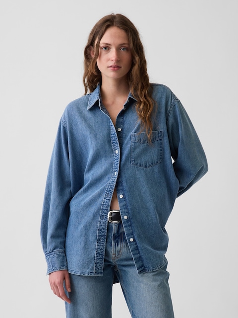 CHEMISE AMPLE EN DENIM