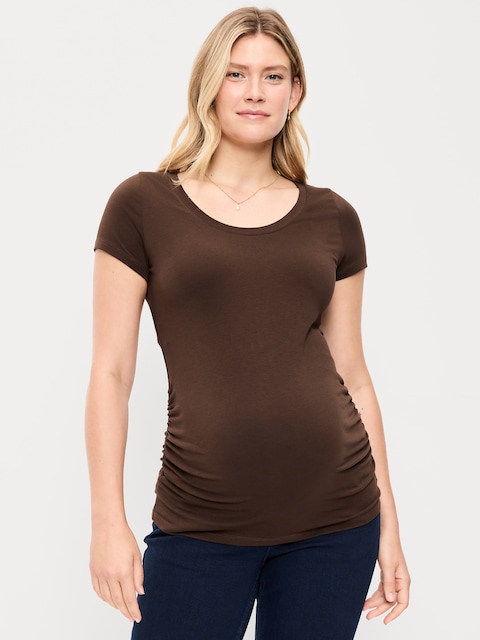 T-SHIRT À ENCOLURE DÉGAGÉE DE MATERNITÉ