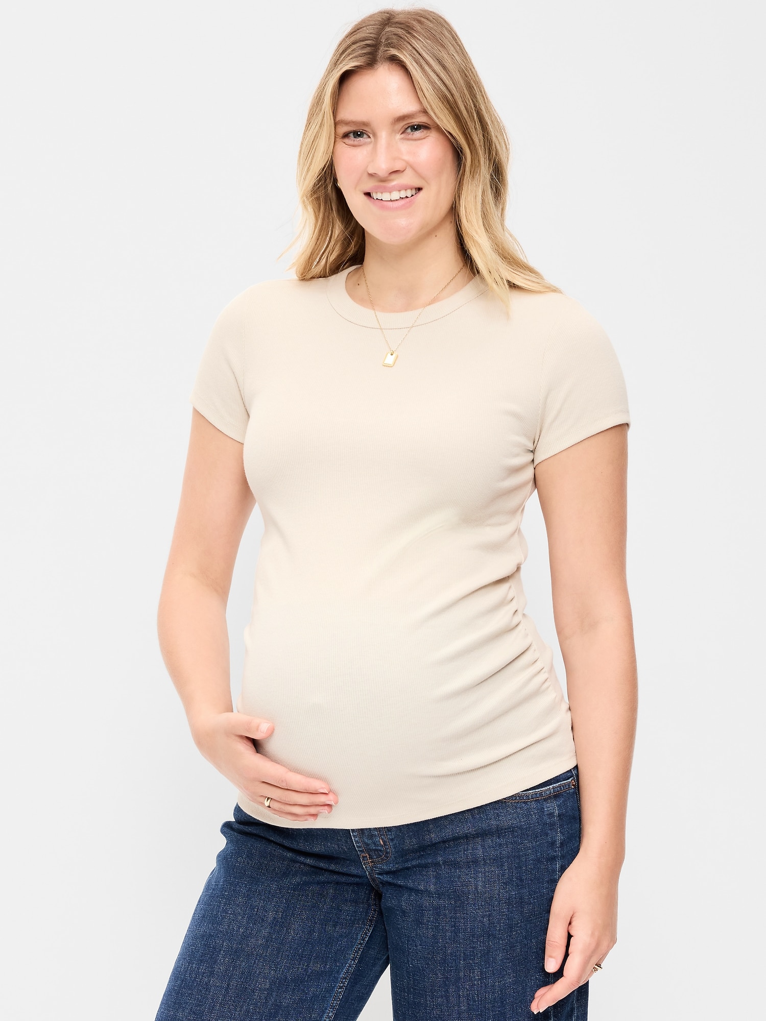 T-SHIRT AJUSTÉ À MANCHES COURTES DE MATERNITÉ