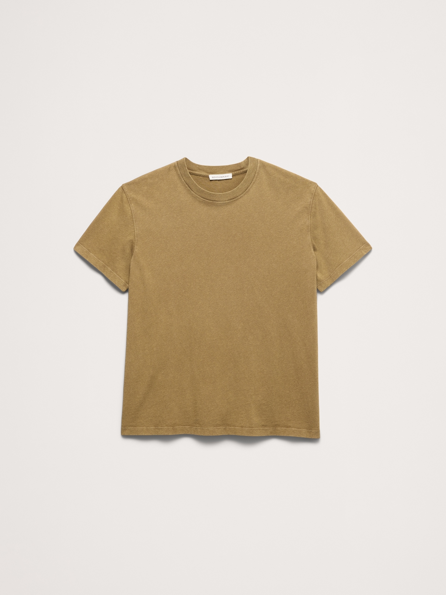 ミッドウェイト コットン スラブ クルーネック Tシャツ-4