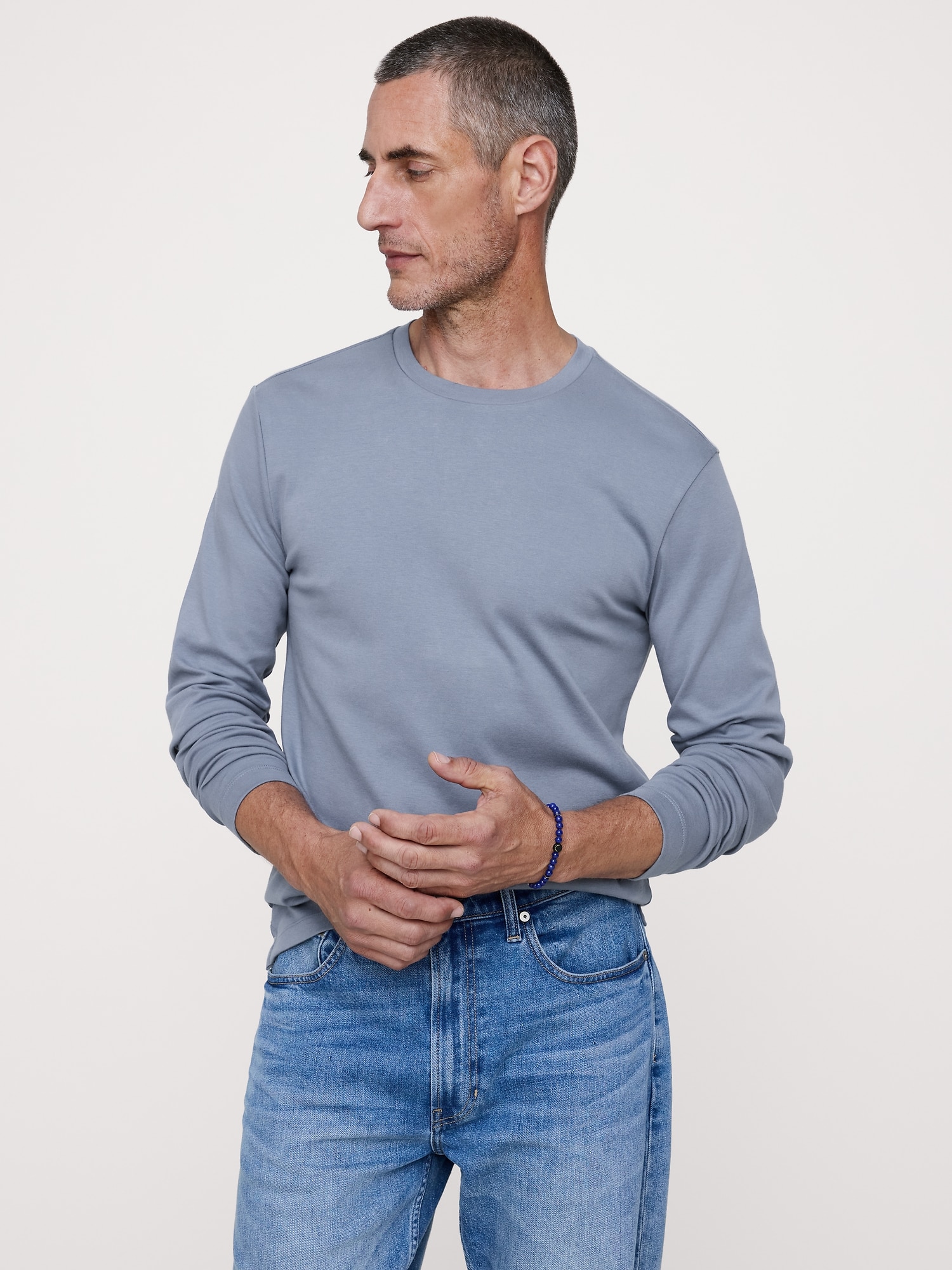 Luxury-Touch ロングスリーブ Tシャツ-0