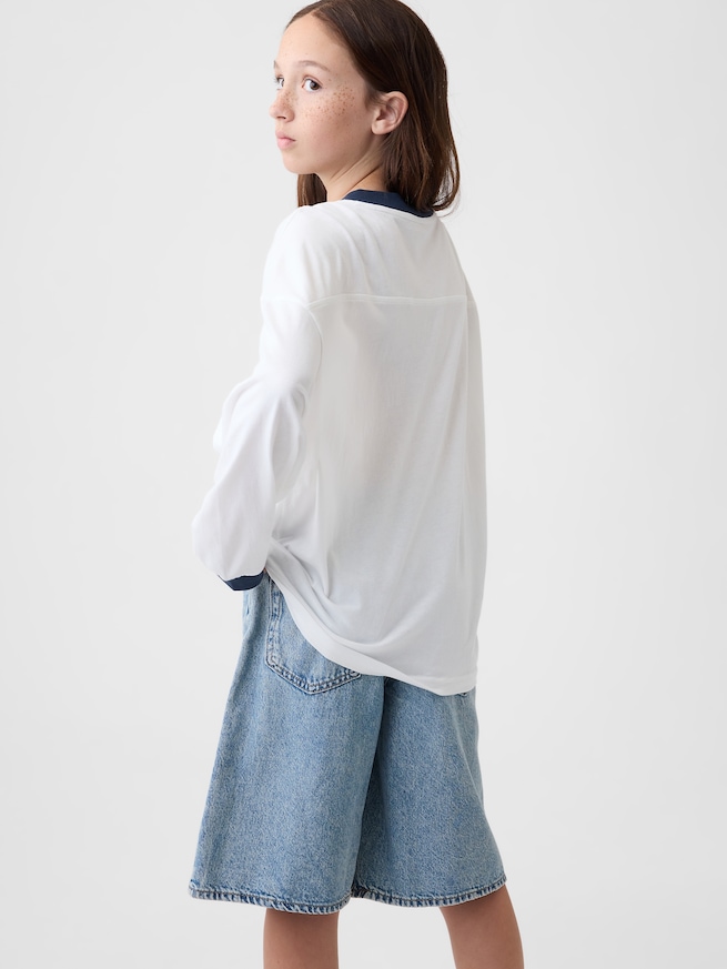 オーバーサイズ アスレチック ジャージーTシャツ (キッズ)-2