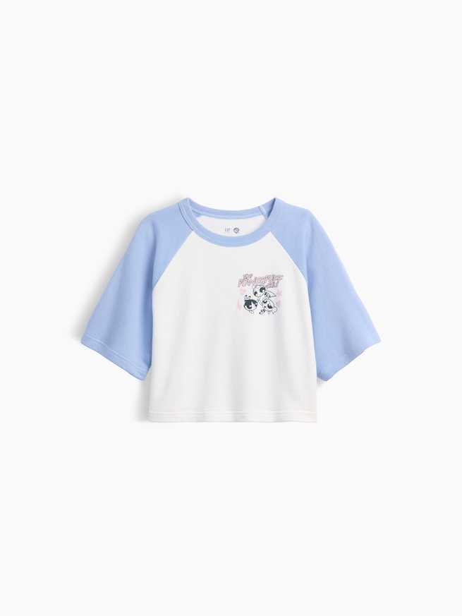 フレンチテリー パワーパフガールズ ラグランスウェットシャツ (キッズ)-1