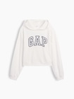 リラックスフィット クロップド GAPロゴ フレンチテリーパーカー-4